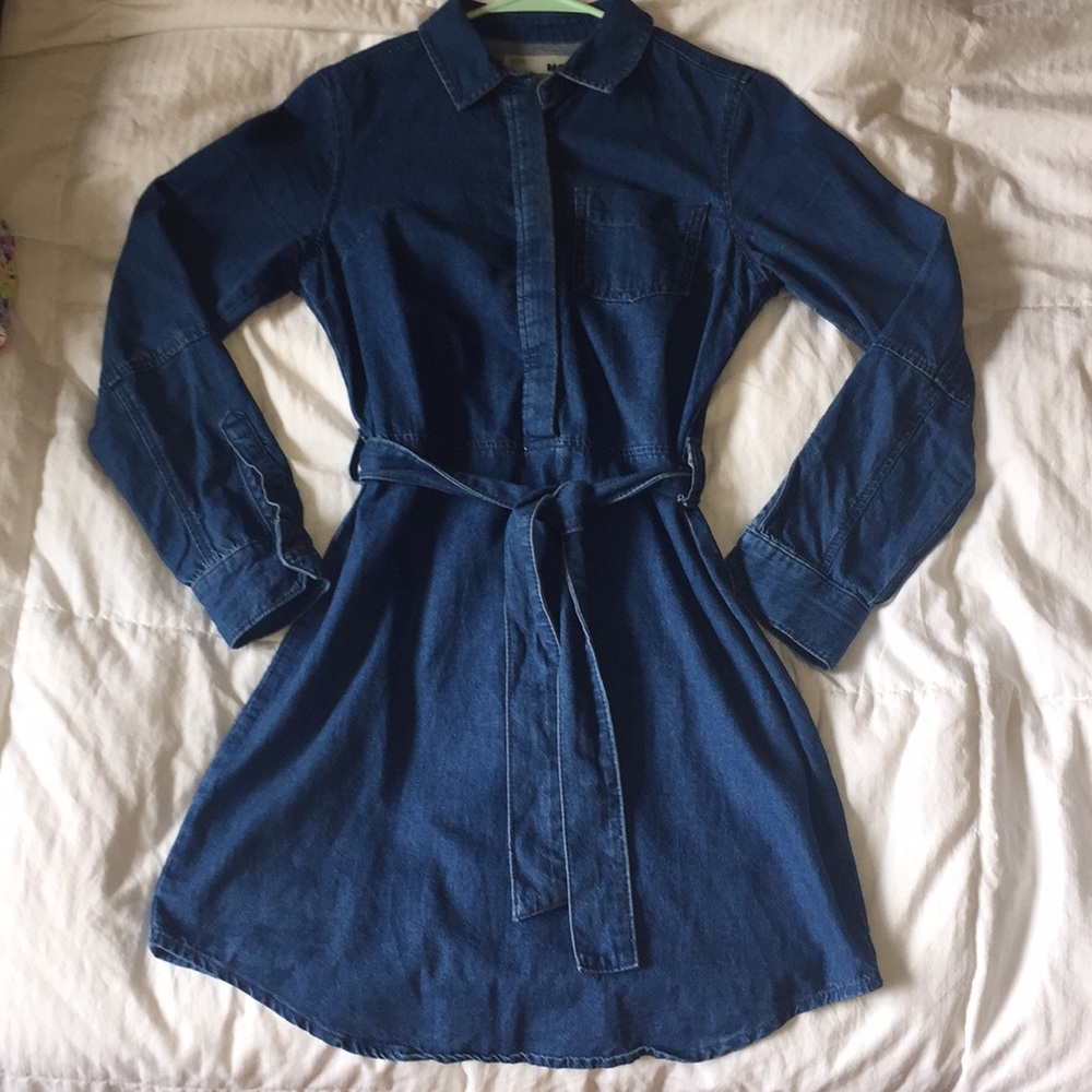 TOPSHOP Moto Jean Dress US 4